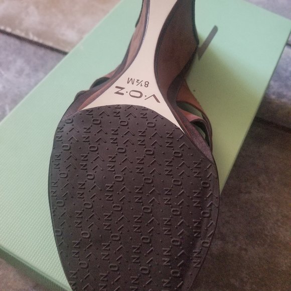 V.O.Z Rich brown suede Wedge Slide. - Picture 2 of 9